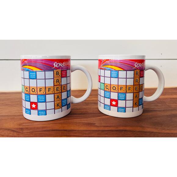 Scrabble Game "Coffee Break / Hot Stuff" Mugs (2) - Picture 5 of 14